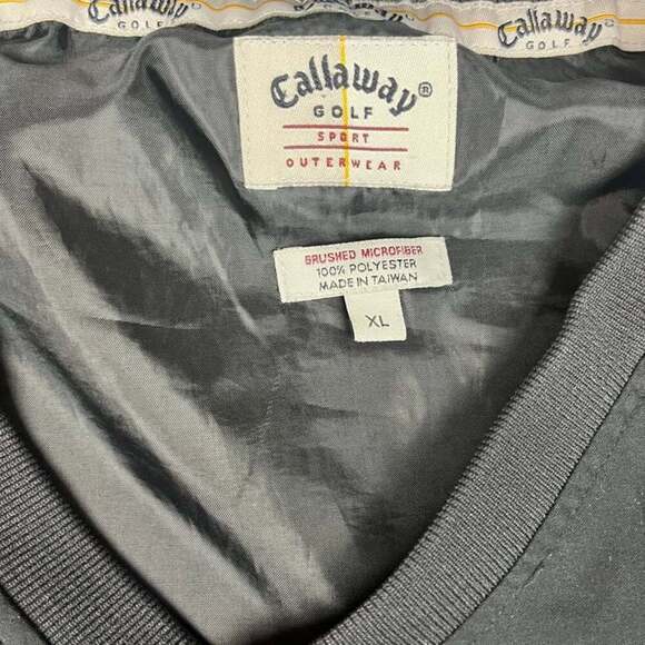 Callaway Golf Sport Outerwear Shirt Size XL Black Brushed Microfiber Jacket - Picture 3 of 13